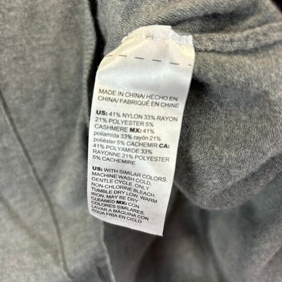 Chicos Sweater XL Gray Cashmere Blend Front Seam Roomy Boxy Casual Comfort LS - Picture 6 of 10